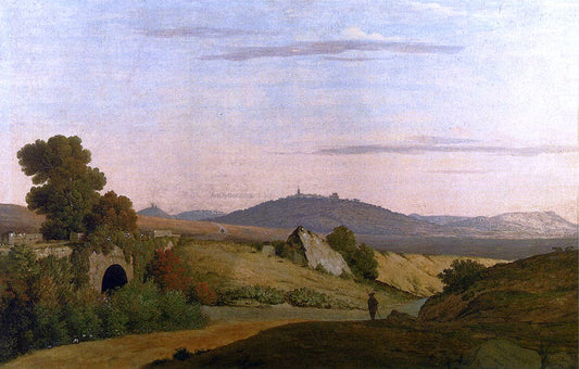  Thomas Jones View From Ponte Loreto, An Antique Bridge Near Nettuno - Hand Painted Oil Painting