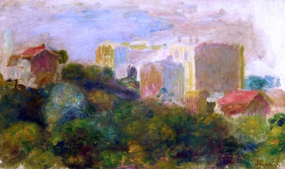  Pierre Auguste Renoir View from Renoir's Garden in Montmartre - Hand Painted Oil Painting