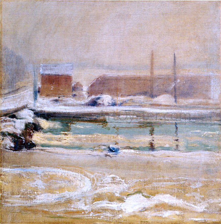  John Twachtman View from the Holley House, Winter - Hand Painted Oil Painting