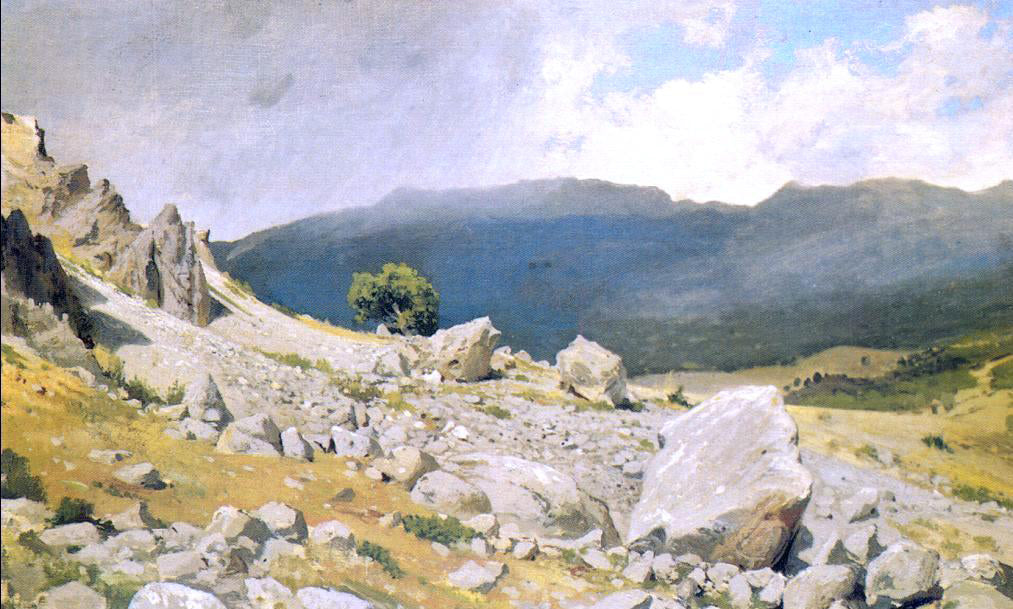  Ivan Ivanovich Shishkin View near Gurzuf (etude) - Hand Painted Oil Painting