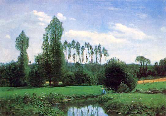  Claude Oscar Monet View near Rouelles - Hand Painted Oil Painting