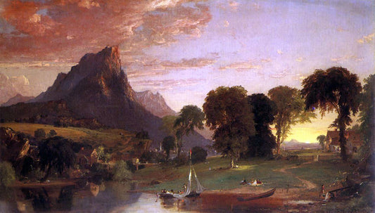  Jasper Francis Cropsey View near Sherburne, Chenango County, New York - Hand Painted Oil Painting