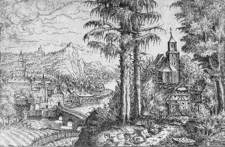  Hanns Lautensack View of a Town along the River with a Church on the Right Bank - Hand Painted Oil Painting