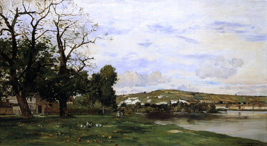  Edmond Yon View of Andelys - Hand Painted Oil Painting
