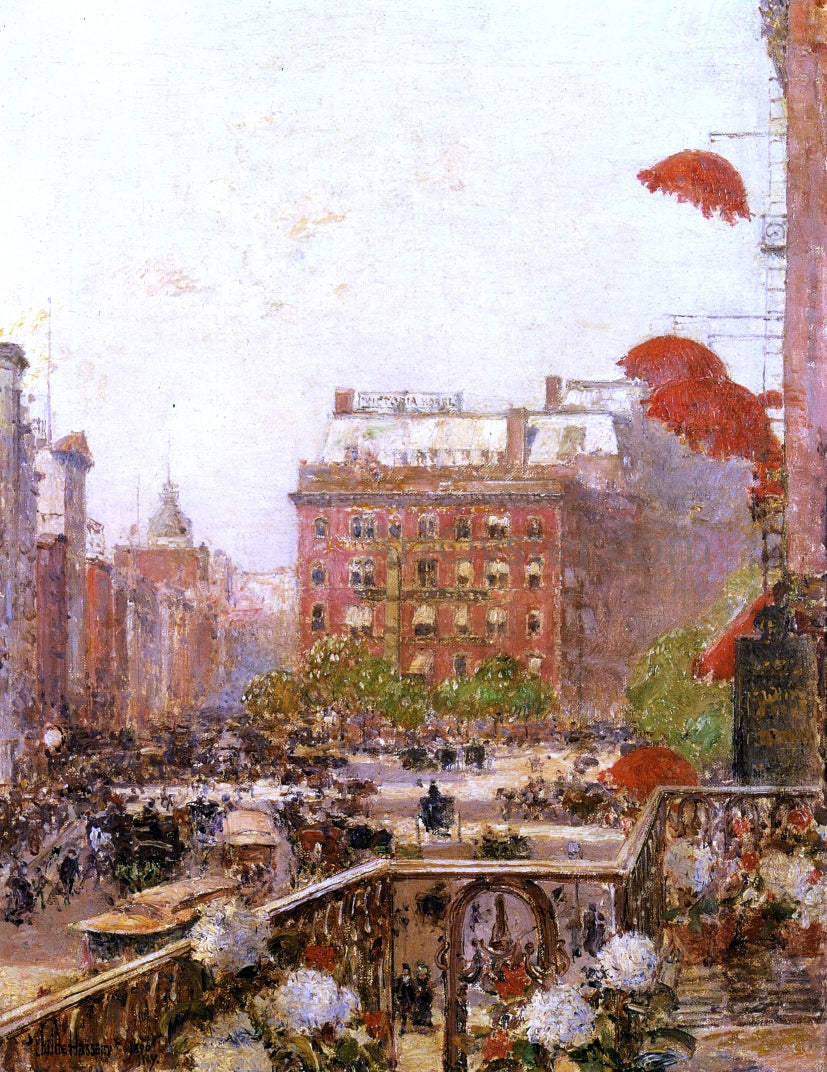  Frederick Childe Hassam View of Broadway and Fifth Avenue - Hand Painted Oil Painting