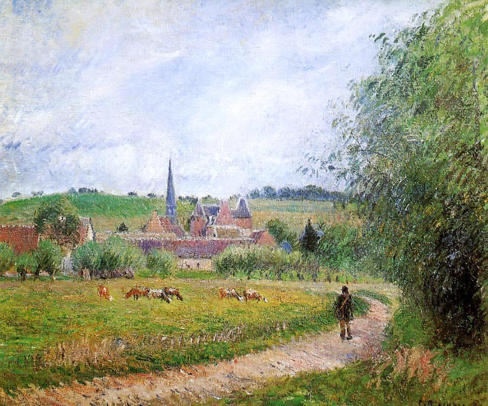  Camille Pissarro View of Eragny - Hand Painted Oil Painting