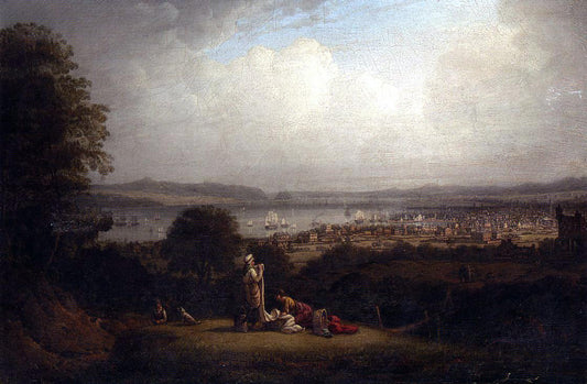  Robert Salmon View of Greenock, Scotland, and the Bay of St. Lawrence - Hand Painted Oil Painting