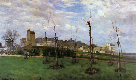  Alfred Sisley View of Montmartre from the Cite des Fleurs, Les Batignolles - Hand Painted Oil Painting