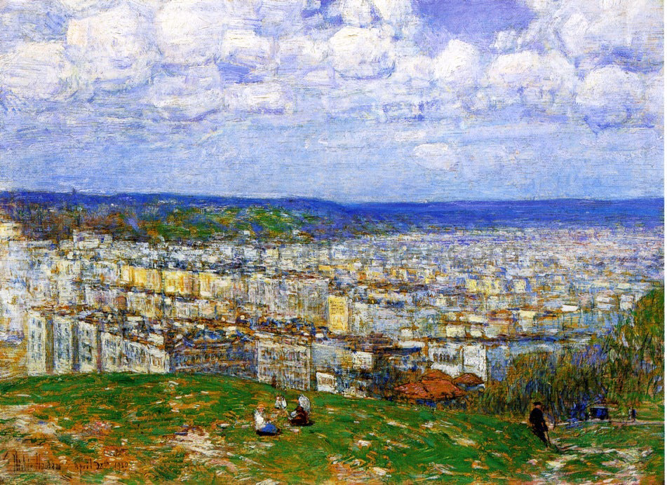  Frederick Childe Hassam View of New York from the Top of Fort George - Hand Painted Oil Painting
