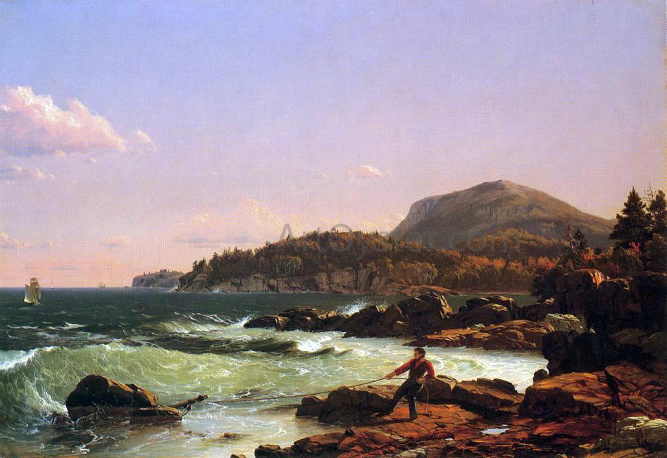  Frederic Edwin Church View of Newport Mountain, Mount Desert - Hand Painted Oil Painting