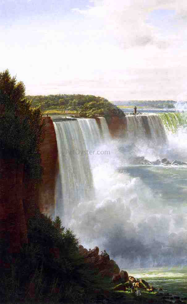  Ferdinand Richardt View of Niagara Falls - Hand Painted Oil Painting