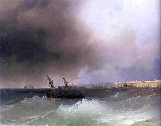  Ivan Constantinovich Aivazovsky View of Odessa - Hand Painted Oil Painting