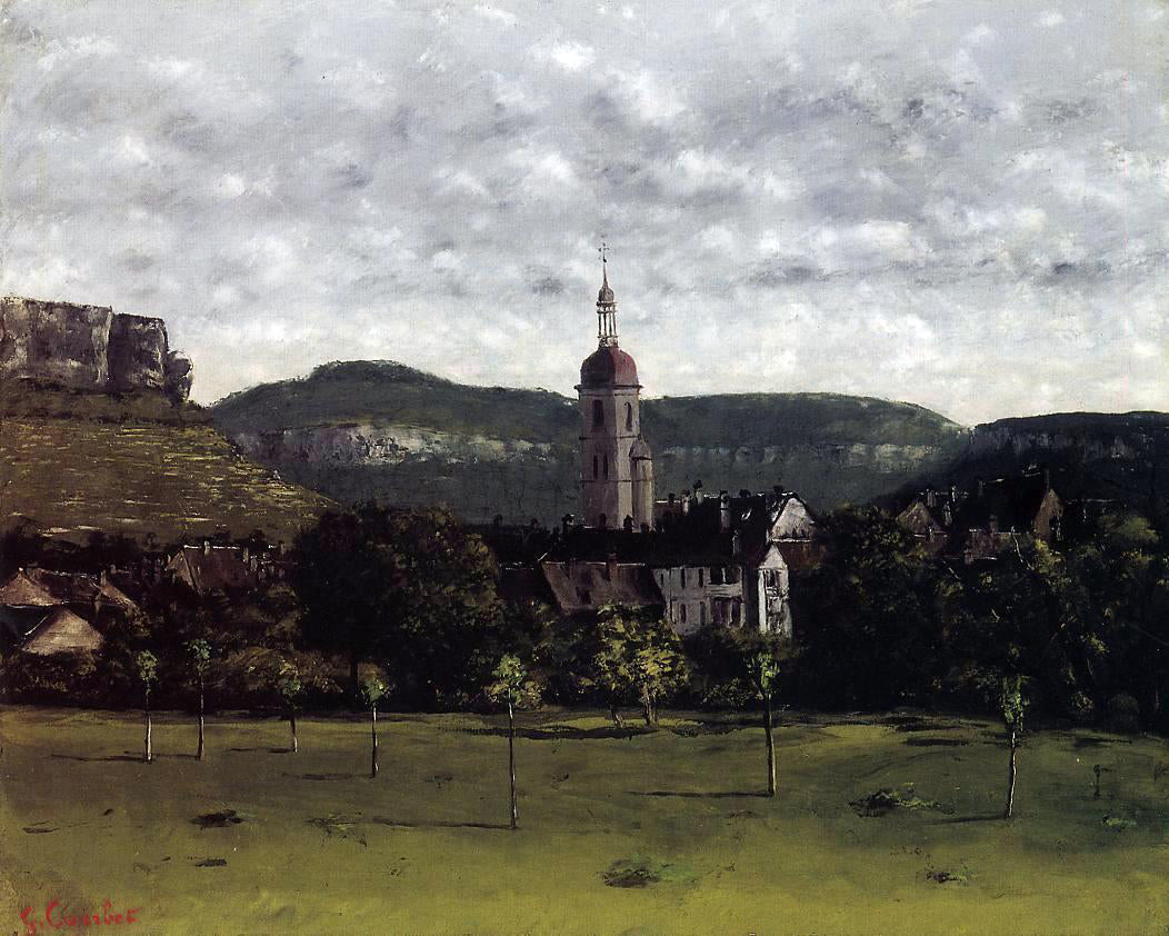  Gustave Courbet View of Ornans and Its Church Steeple - Hand Painted Oil Painting