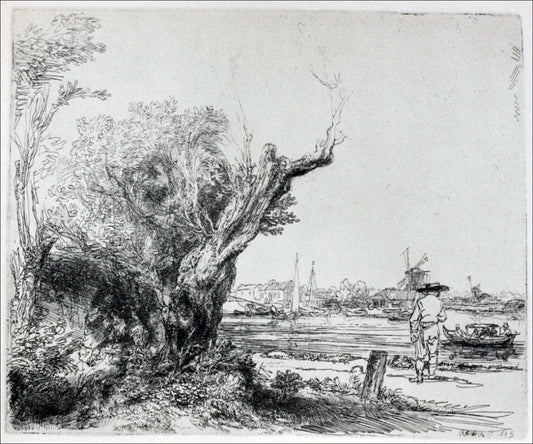  Rembrandt Van Rijn View of Ovmal near Amsterdam - Hand Painted Oil Painting