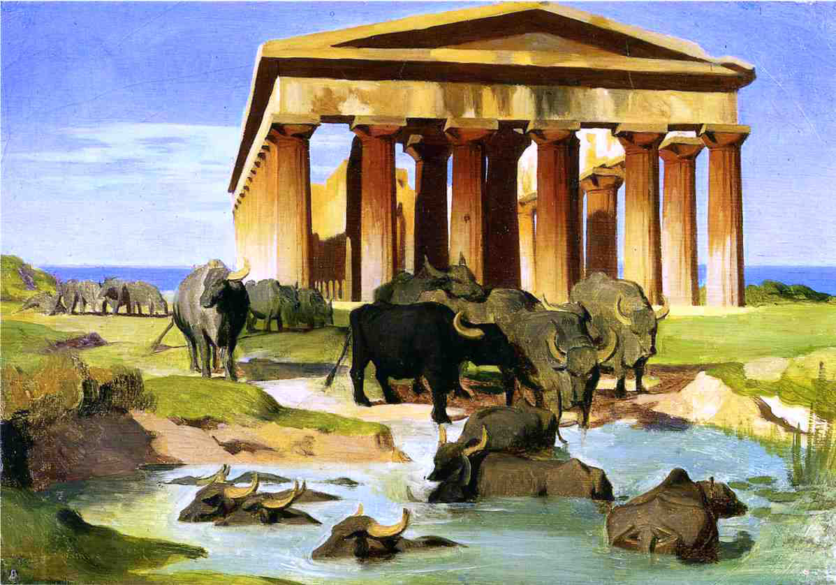  Jean-Leon Gerome View of Paestum (study) - Hand Painted Oil Painting