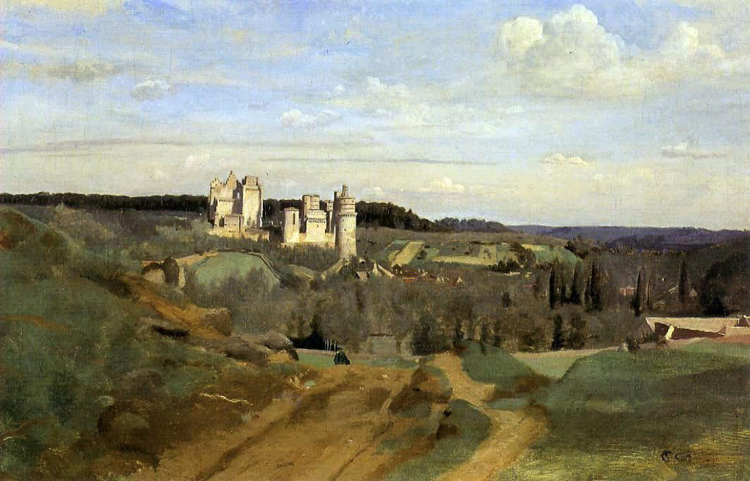  Jean-Baptiste-Camille Corot View of Pierrefonds - Hand Painted Oil Painting