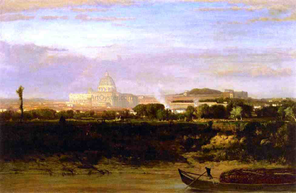  George Inness View of St. Peter's, Rome - Hand Painted Oil Painting