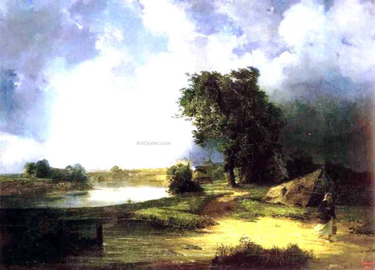  Alexei Kondratevich Savrasov View of the Kremlin from the Krimsky Bridge in Inclement Weather - Hand Painted Oil Painting