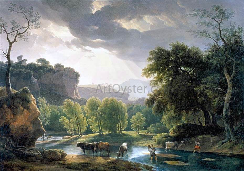  Hendrik Voogd View of the Roman Campagna - Hand Painted Oil Painting