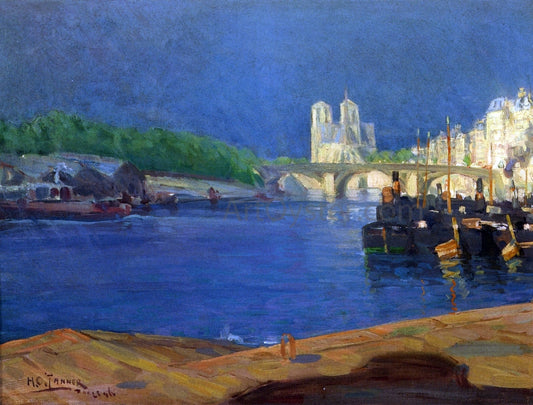  Henry Ossawa Tanner View of the Seine Looking toward Notre Dame - Hand Painted Oil Painting