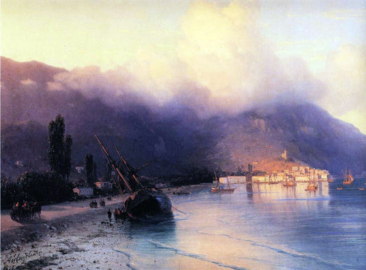  Ivan Constantinovich Aivazovsky View of Yalta (detail) - Hand Painted Oil Painting