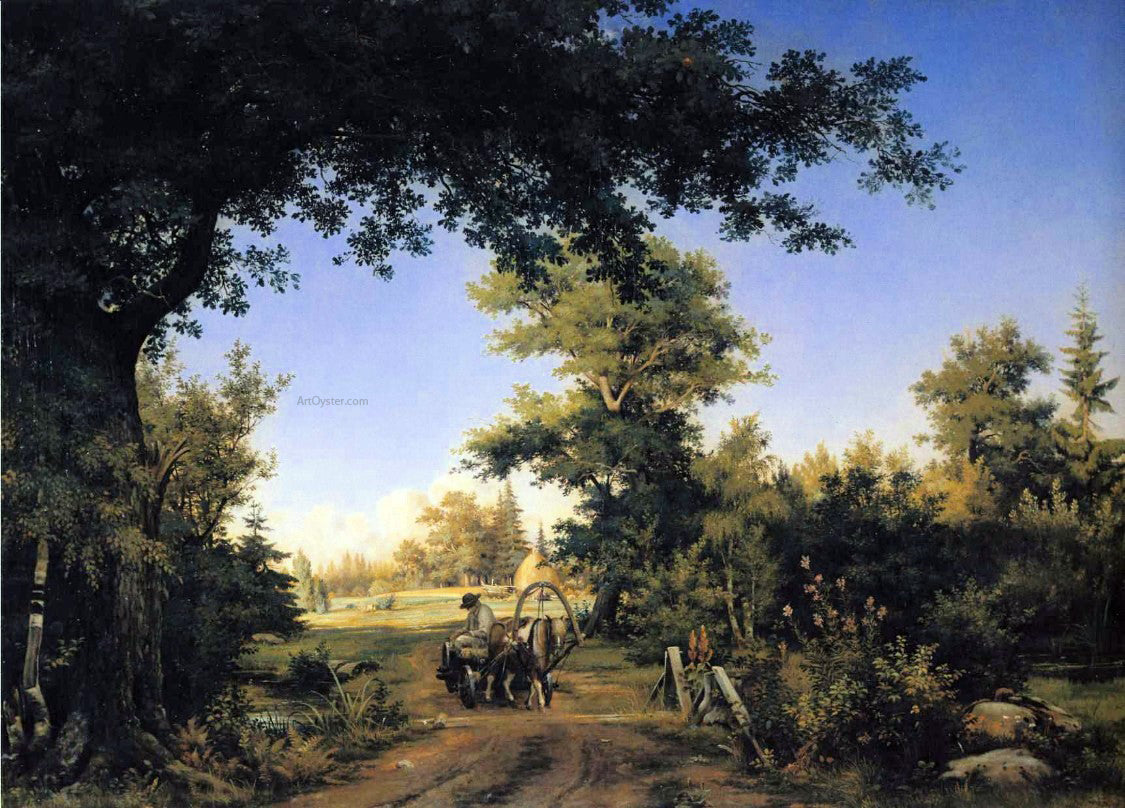 Ivan Ivanovich Shishkin View on the Outskirts of St. Petersburg - Hand Painted Oil Painting