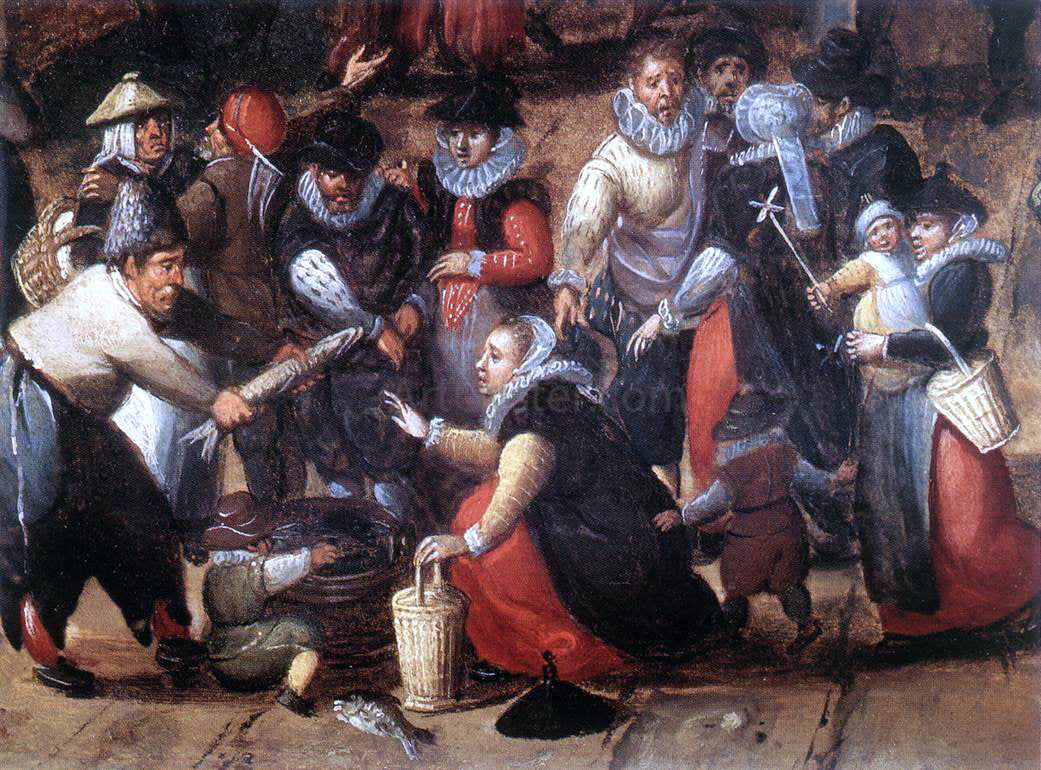  Hans Bol Village Feast (detail) - Hand Painted Oil Painting
