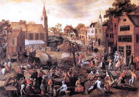  Gillis Mostaert Village Feast - Hand Painted Oil Painting