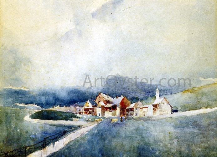  Paolo Sala Village in the Valley - Hand Painted Oil Painting