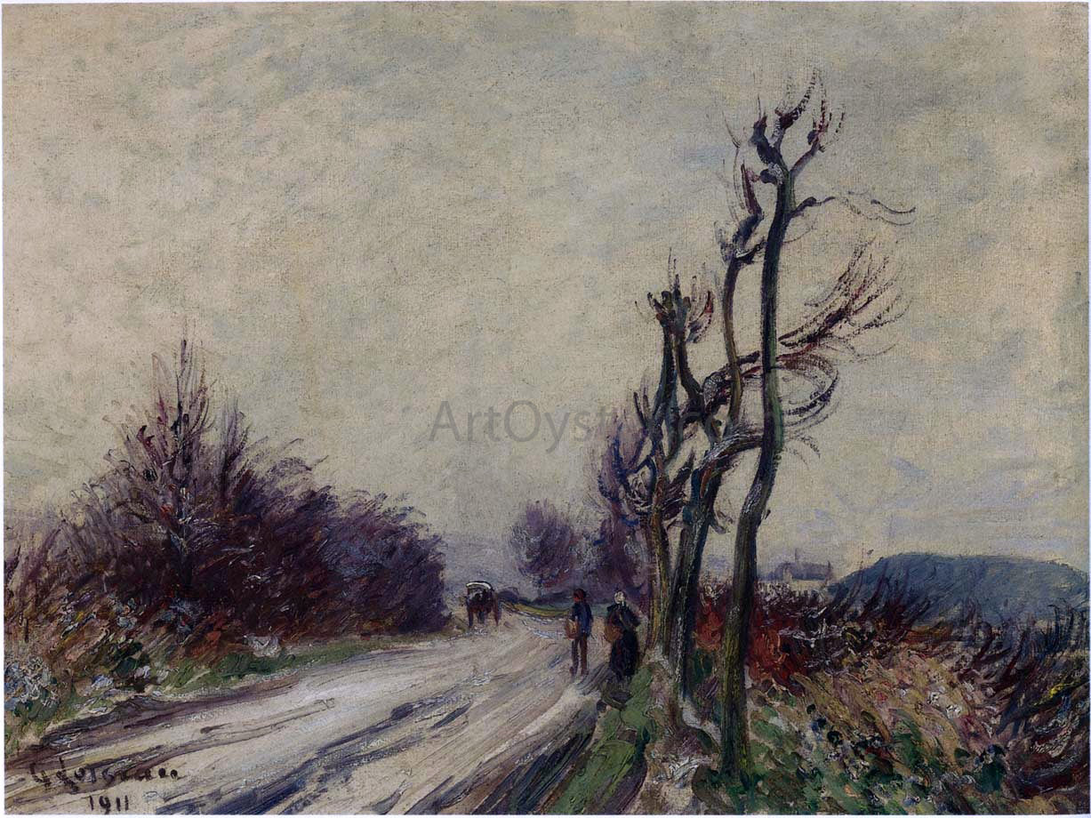  Gustave Loiseau Village Road in Autumn - Hand Painted Oil Painting