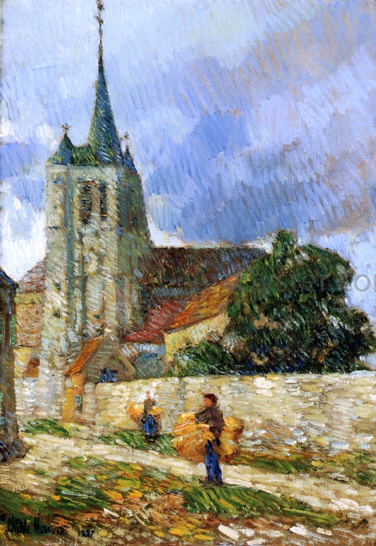  Frederick Childe Hassam Village Scene, Breton - Hand Painted Oil Painting