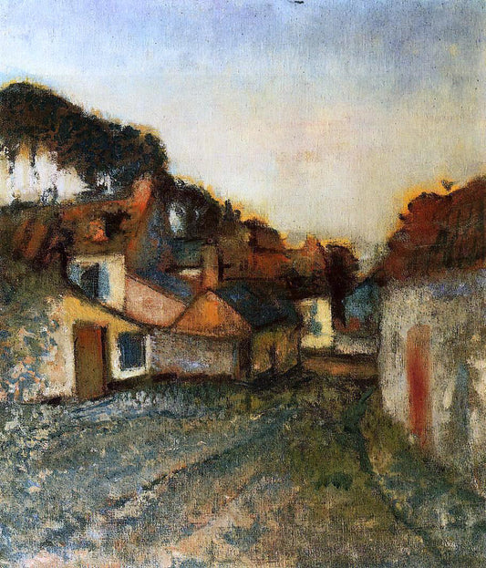  Edgar Degas Village Street - Hand Painted Oil Painting