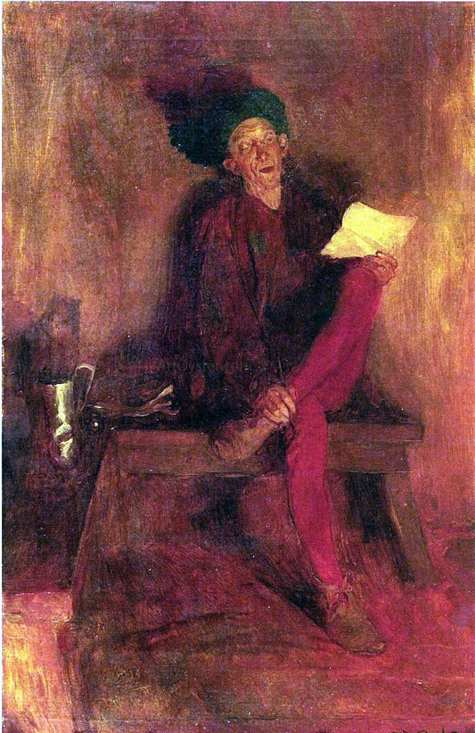  Howard Pyle Villon - The Singer Fate Fashioned to Her Liking - Hand Painted Oil Painting