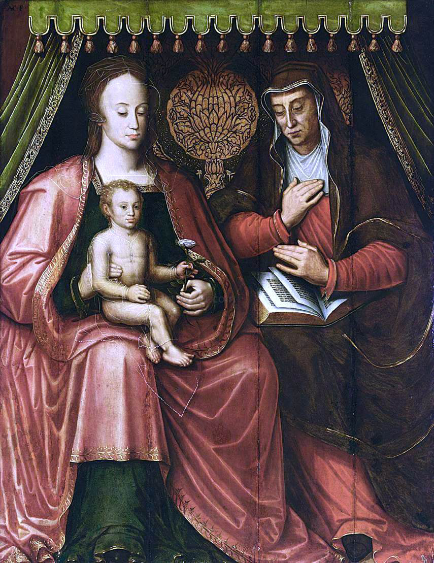  Antoon Claeissens Virgin and Child with St Anne - Hand Painted Oil Painting