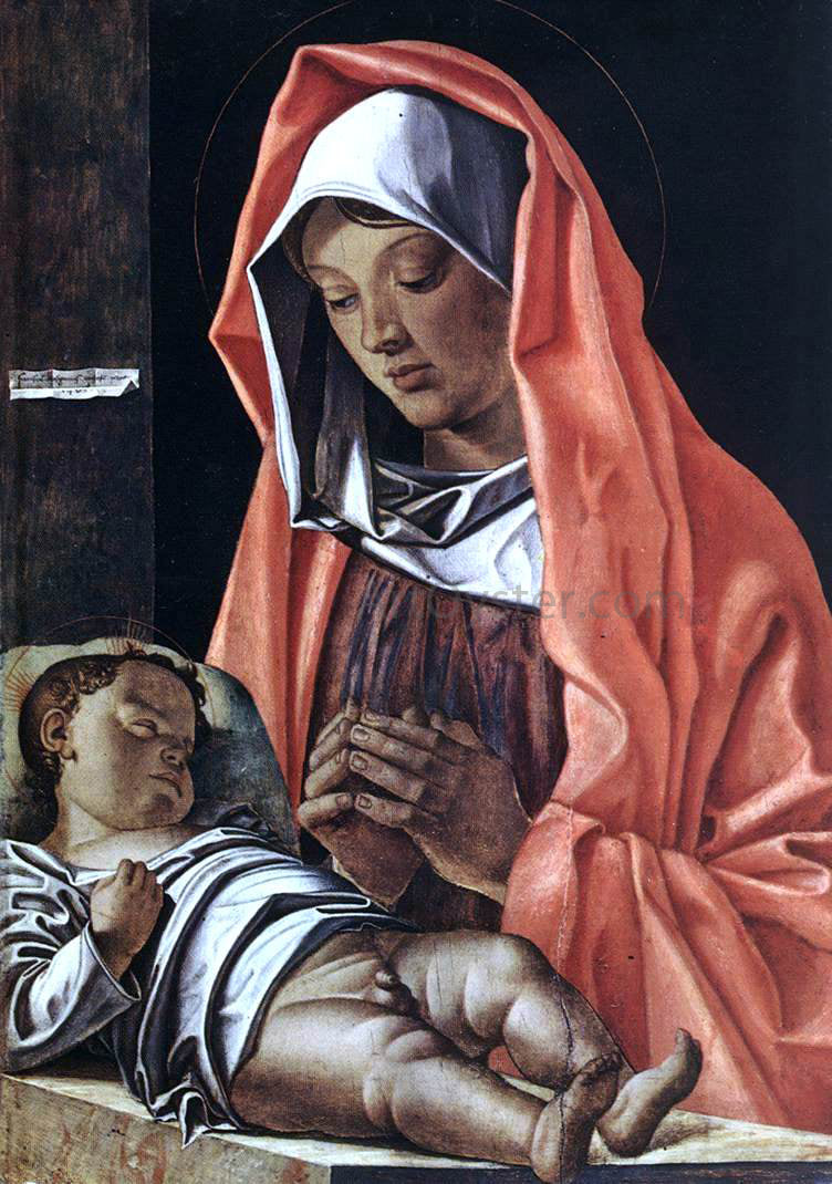  Francesco Bonsignori Virgin with Child - Hand Painted Oil Painting