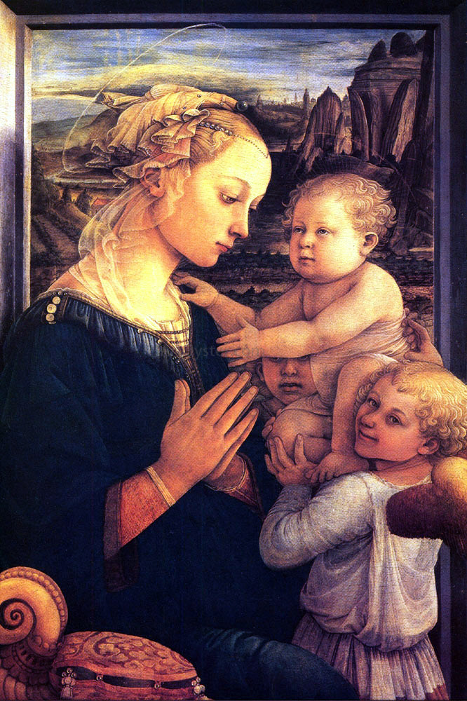  Filippino Lippi Virgin with Children - Hand Painted Oil Painting