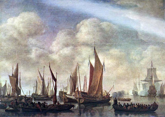  Simon De Vlieger Visit of Frederick Hendriks II to Dordrecht in 1646 - Hand Painted Oil Painting