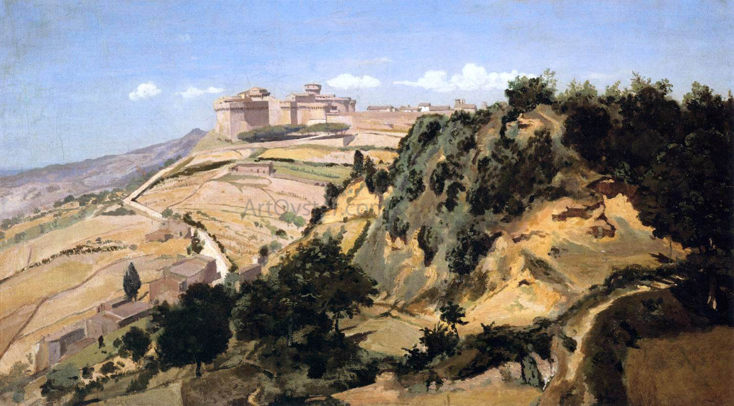 Jean-Baptiste-Camille Corot Volterra, the Citadel - Hand Painted Oil Painting