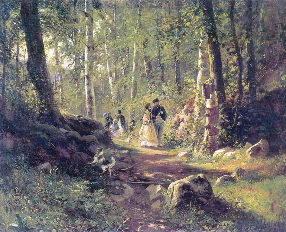  Ivan Ivanovich Shishkin Walk in a Forest - Hand Painted Oil Painting