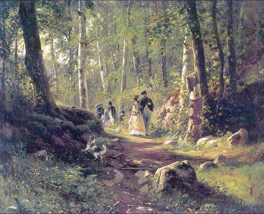  Ivan Ivanovich Shishkin Walk in a Forest - Hand Painted Oil Painting