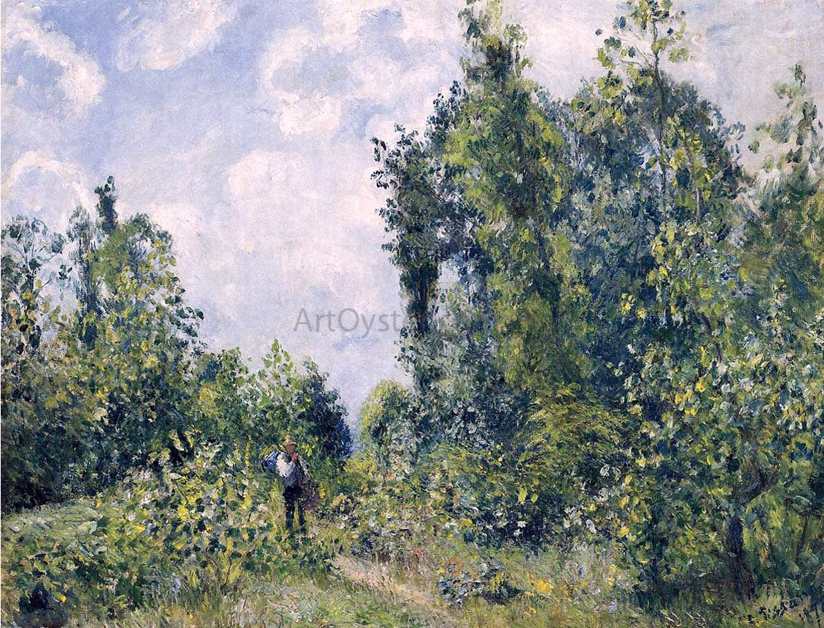  Camille Pissarro Wanderer near the Wood - Hand Painted Oil Painting
