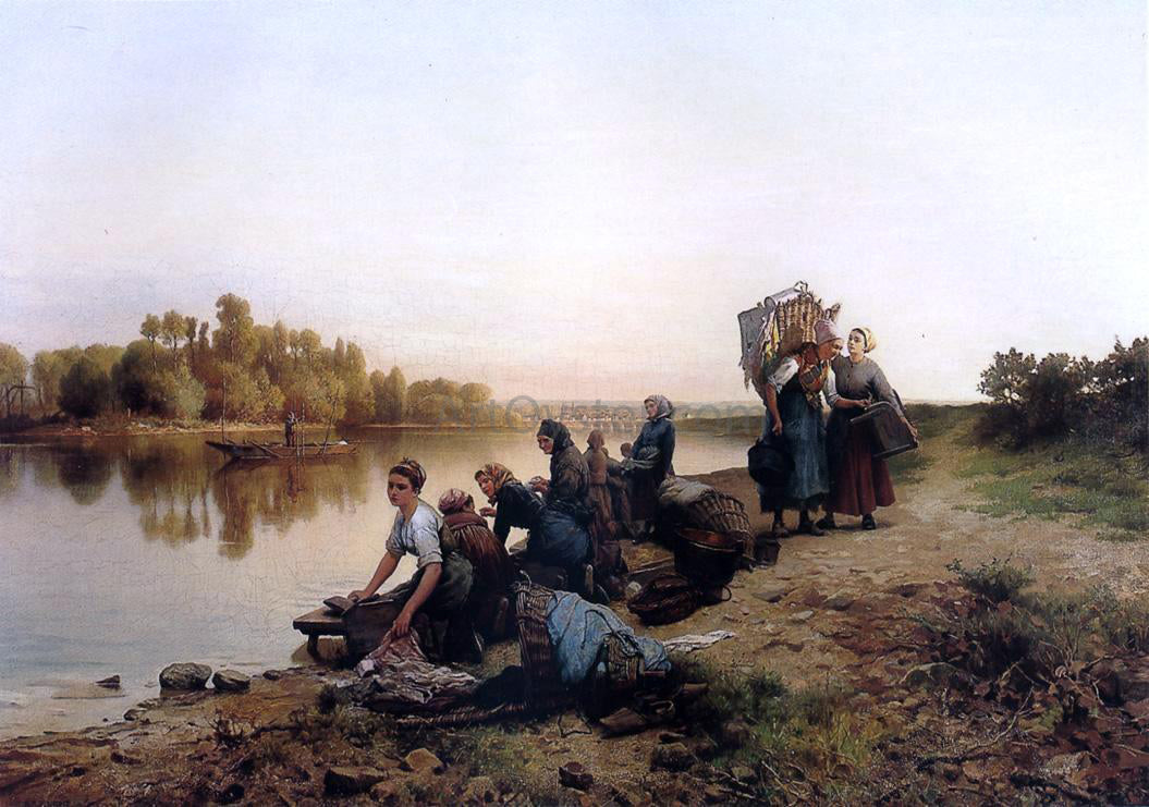  Daniel Ridgway Knight Wash Day - Hand Painted Oil Painting
