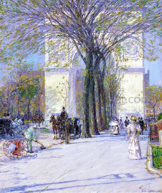  Frederick Childe Hassam Washington Arch, Spring - Hand Painted Oil Painting