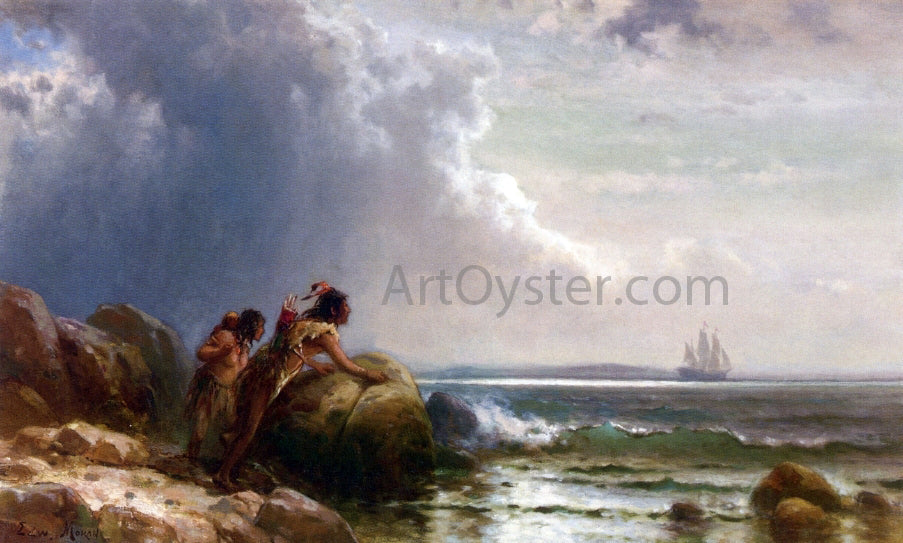  Edward Moran Watching Henry Hudson Enter New York Bay - Hand Painted Oil Painting