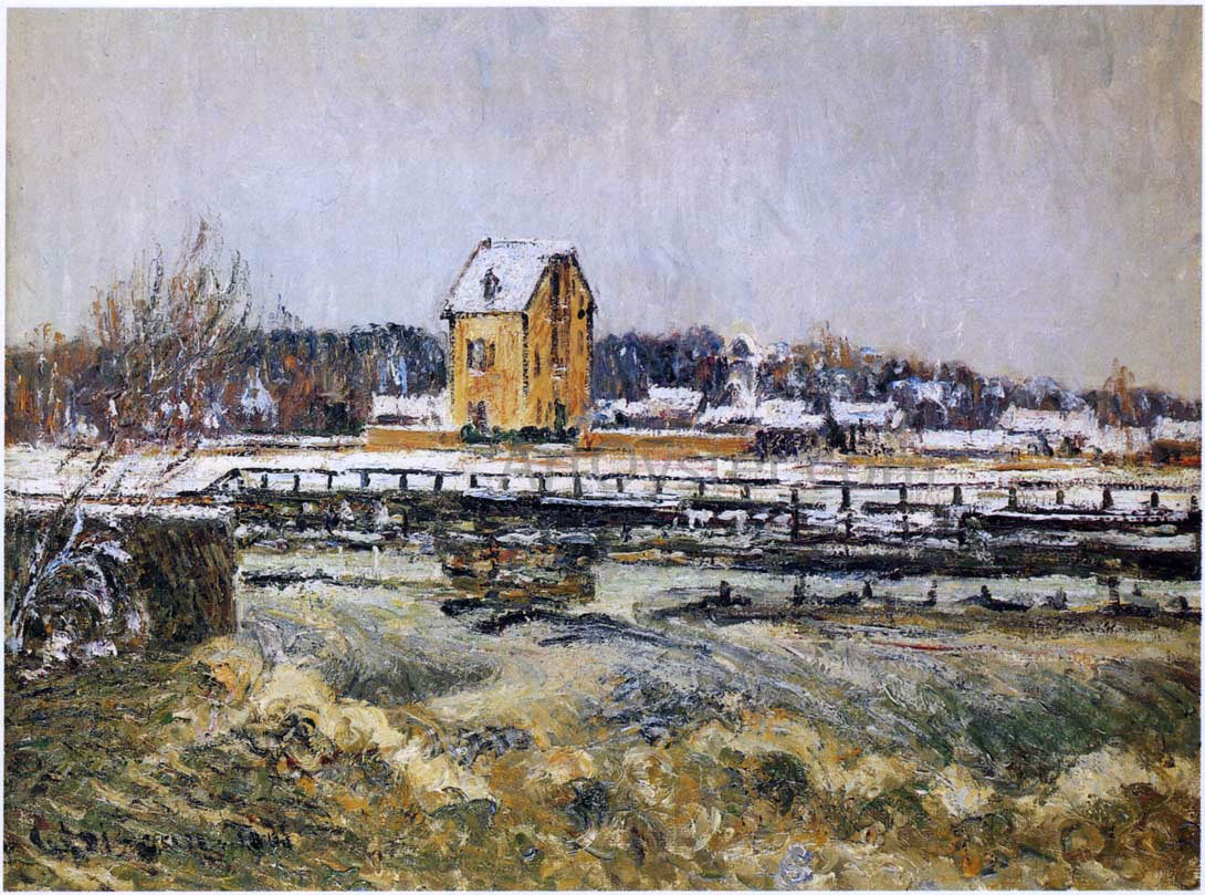  Gustave Loiseau Waterfall at Saint Martin - Pontoise - Hand Painted Oil Painting