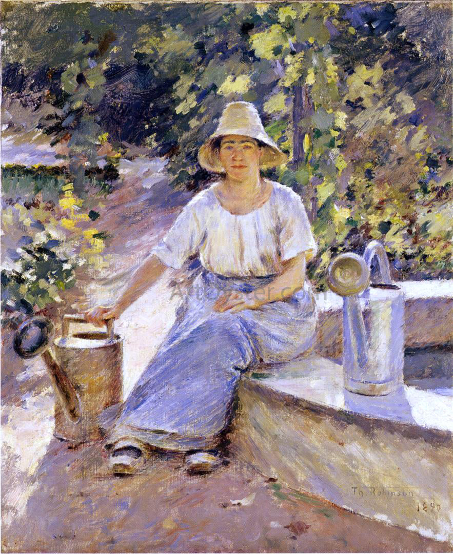  Theodore Robinson Watering Pots - Hand Painted Oil Painting