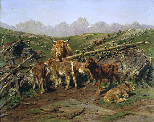  Rosa Bonheur Weaning the Calves - Hand Painted Oil Painting