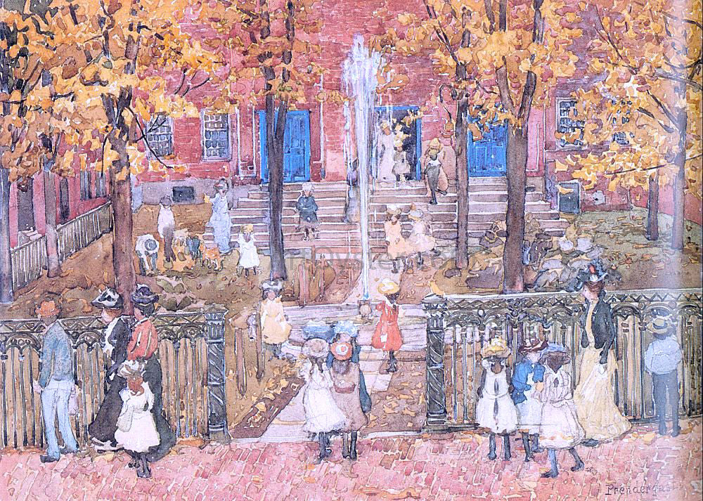  Maurice Prendergast West Church, Boston - Hand Painted Oil Painting
