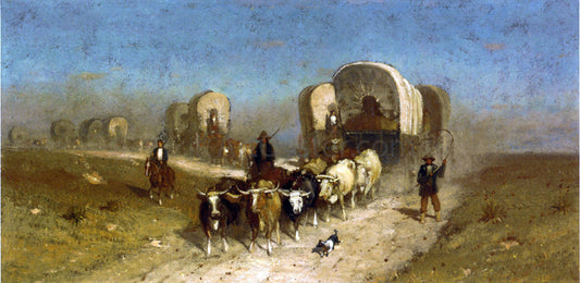  Jr. Samuel Colman Westward Ho: Study for Ships of the Plains - Hand Painted Oil Painting