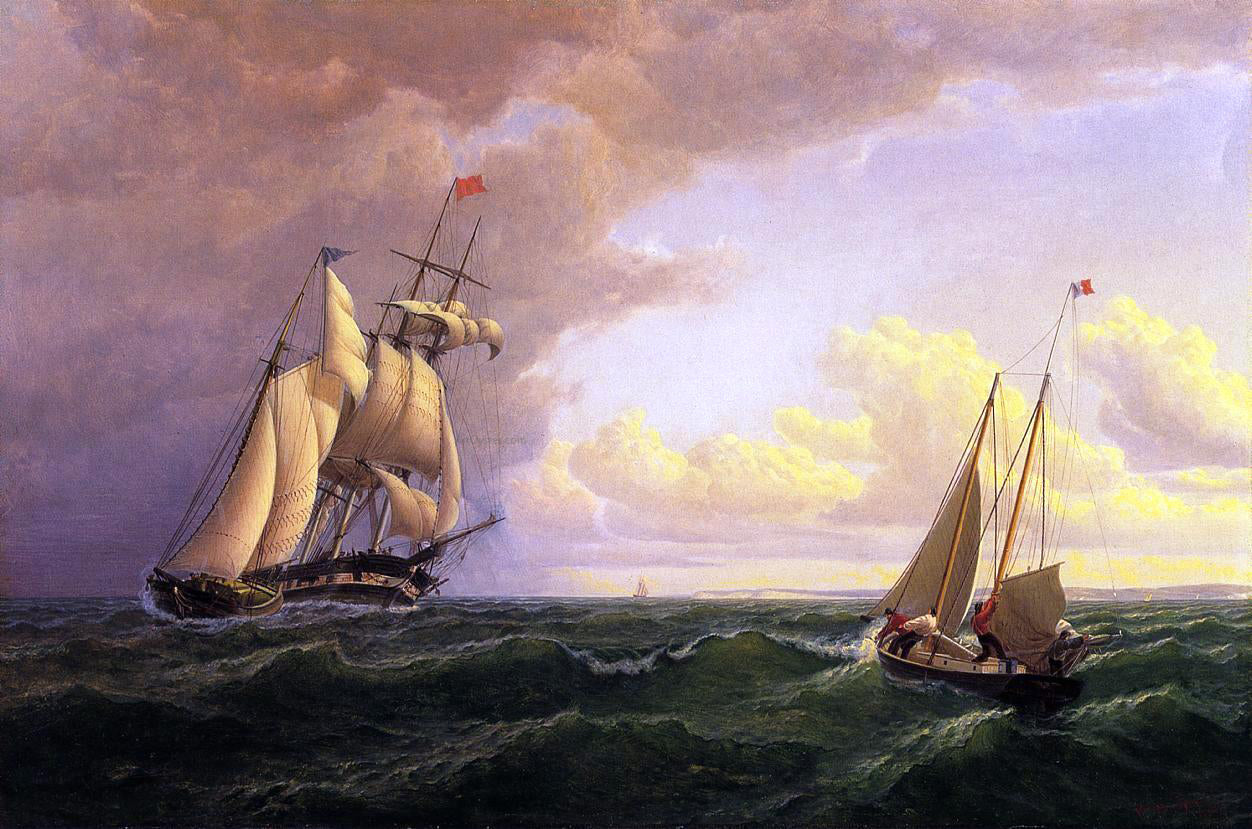  William Bradford Whaler off the Vineyard - Outward Bound - Hand Painted Oil Painting